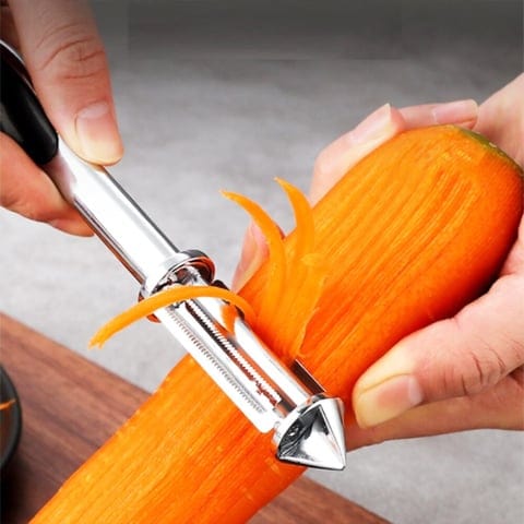 Slicezio™ 3 in 1 Stainless steel Multifunctional Veggie Peeler (Pack of 2)