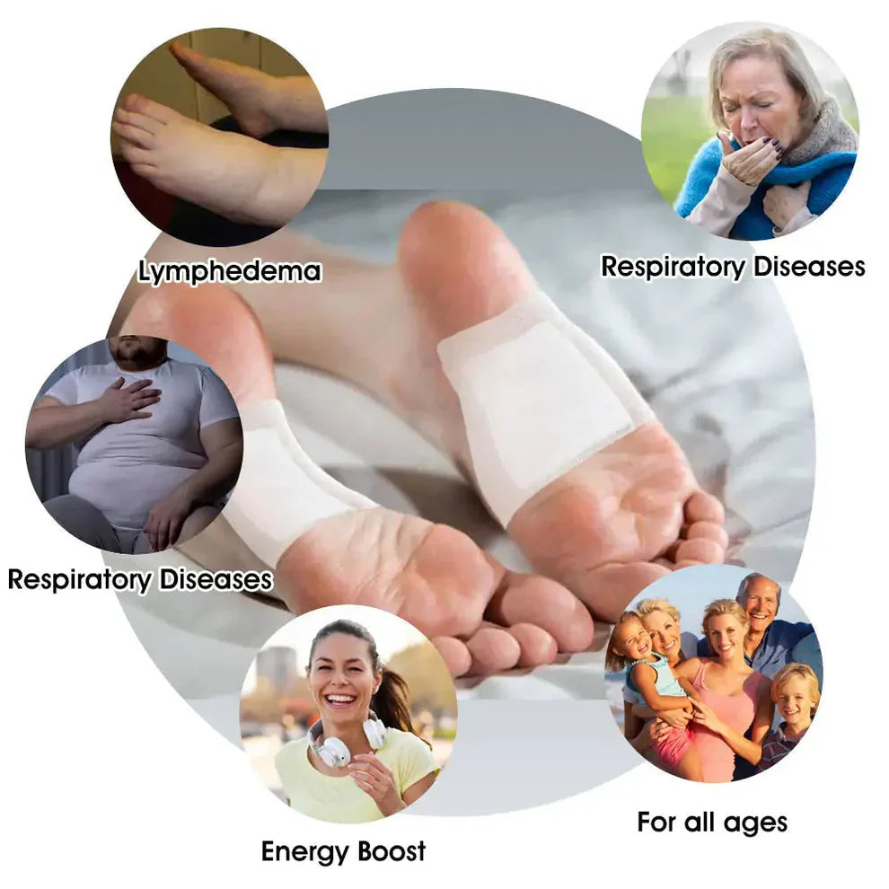 Vee Vesom Lymphatic Drainage & Sliming Foot Patches (20 Patches)